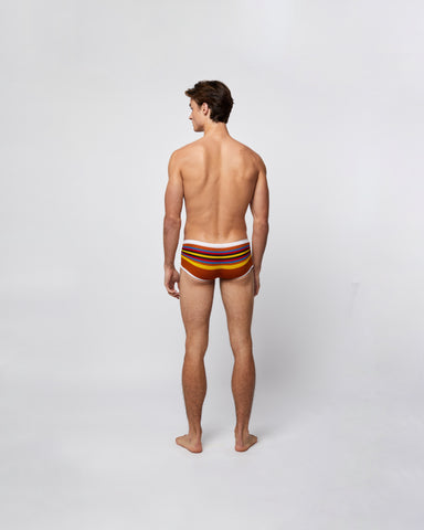 Load image into Gallery viewer, Men's Retro Underwear Tan Rainbow
