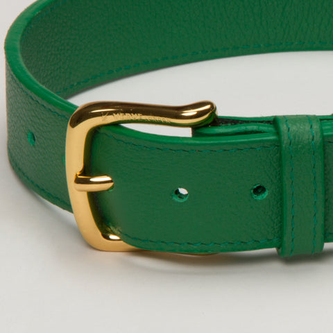 Load image into Gallery viewer, Racing Green Luxury Dog Collar Large and XLarge Breeds
