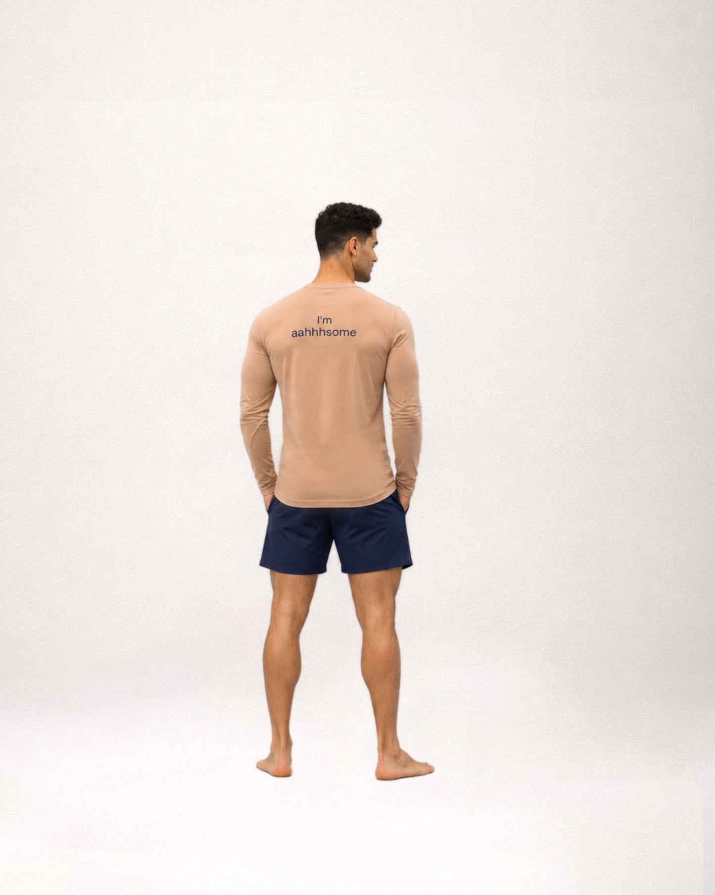 Long Sleeve Cotton T-Shirt  Nude