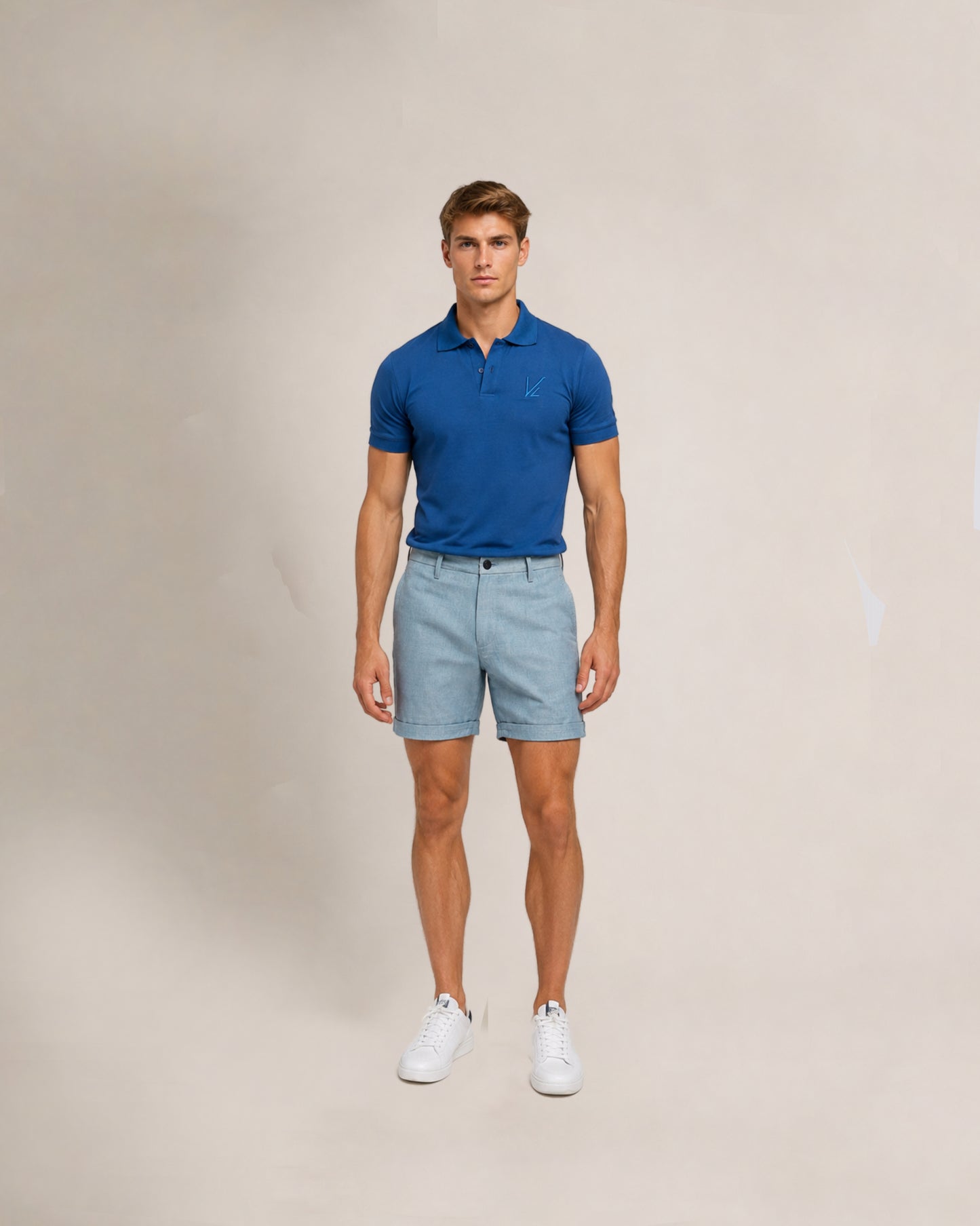 Short Sleeve Polo T-Shirt Blue