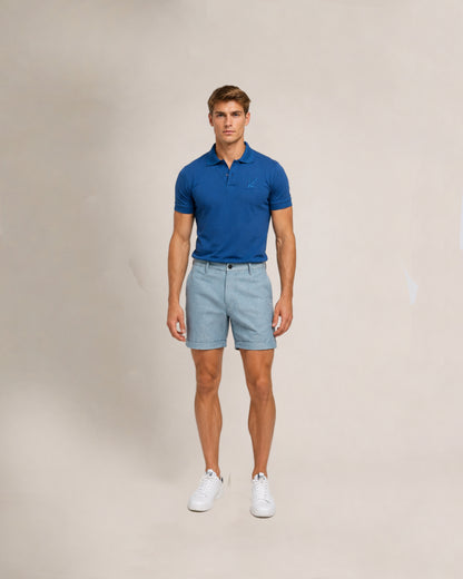 Short Sleeve Polo T-Shirt Blue