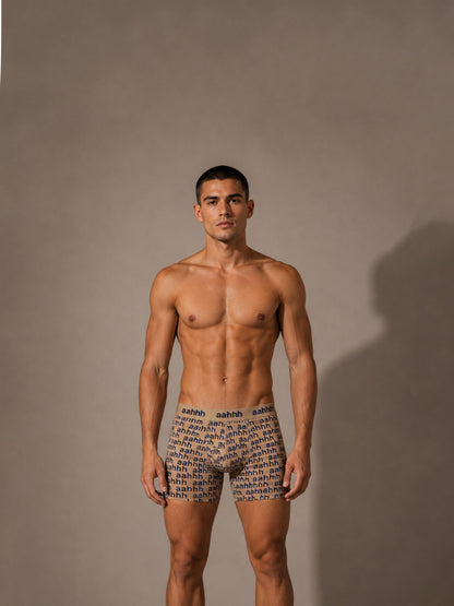 Men's Cotton Boxer Monogram Nude