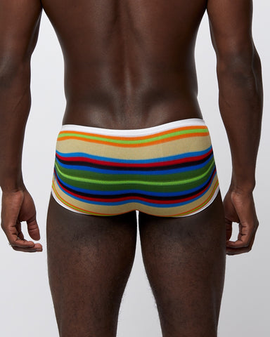 Load image into Gallery viewer, Men's Retro Underwear Pistachio Rainbow
