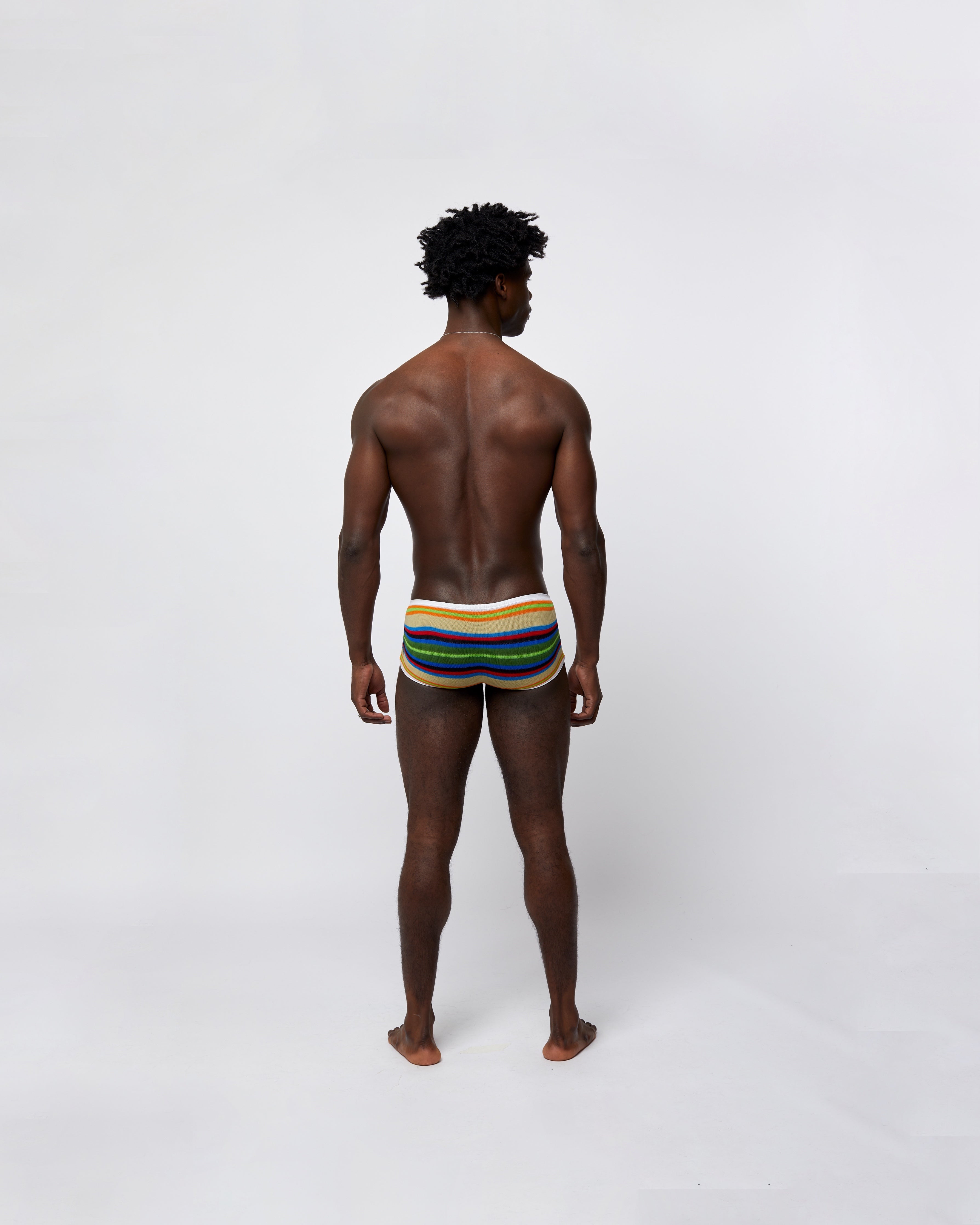 Men's Retro Underwear Pistachio Rainbow