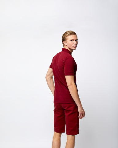 Load image into Gallery viewer, Short Sleeve Polo  T-Shirt Blood Red
