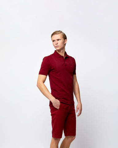 Load image into Gallery viewer, Short Sleeve Polo  T-Shirt Blood Red
