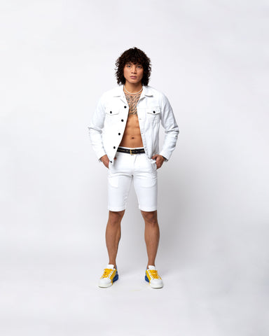 Load image into Gallery viewer, Denim Shorts White
