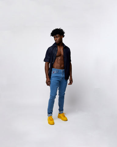 Load image into Gallery viewer, Skinny Denim Jeans Blue
