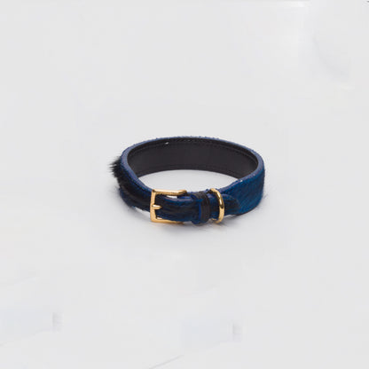 Luxury Dark Blue SpringBok Collar for Medium Dogs