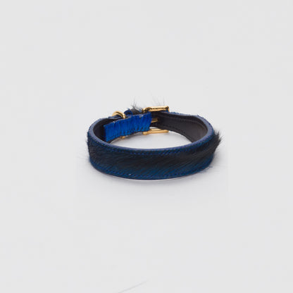 Luxury Dark Blue SpringBok Collar for Medium Dogs