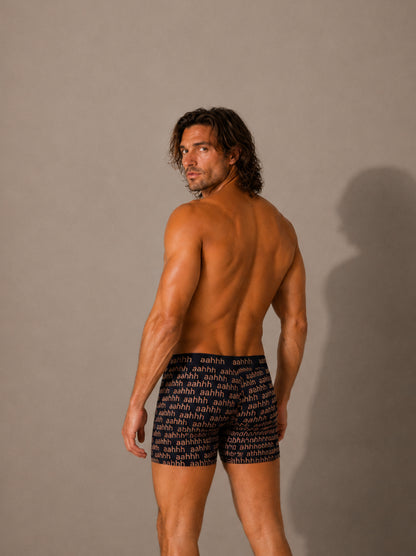 Men's Cotton Boxer Monogram Navy Blue