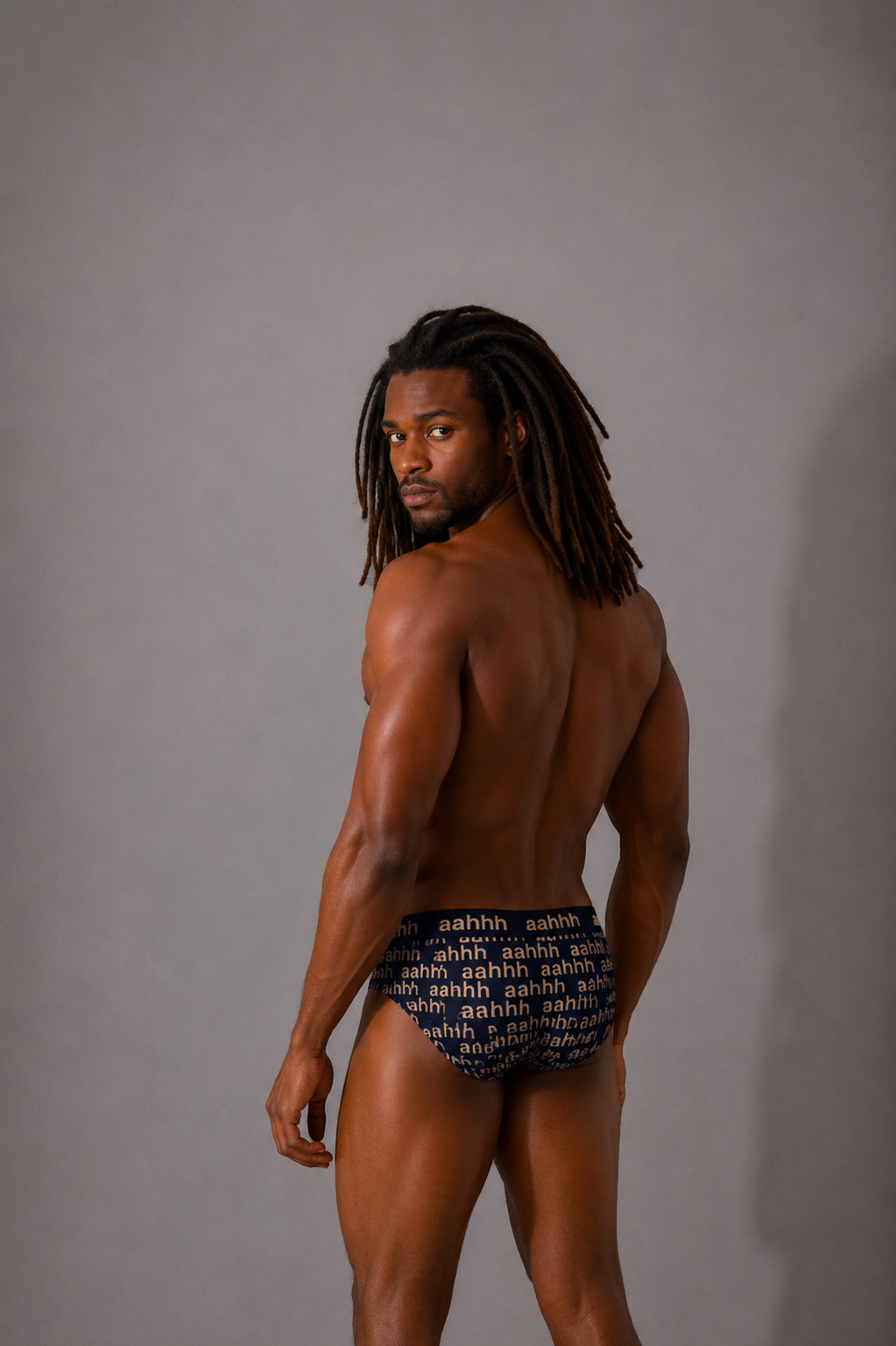 Men's Cotton Brief Monogram Navy Blue