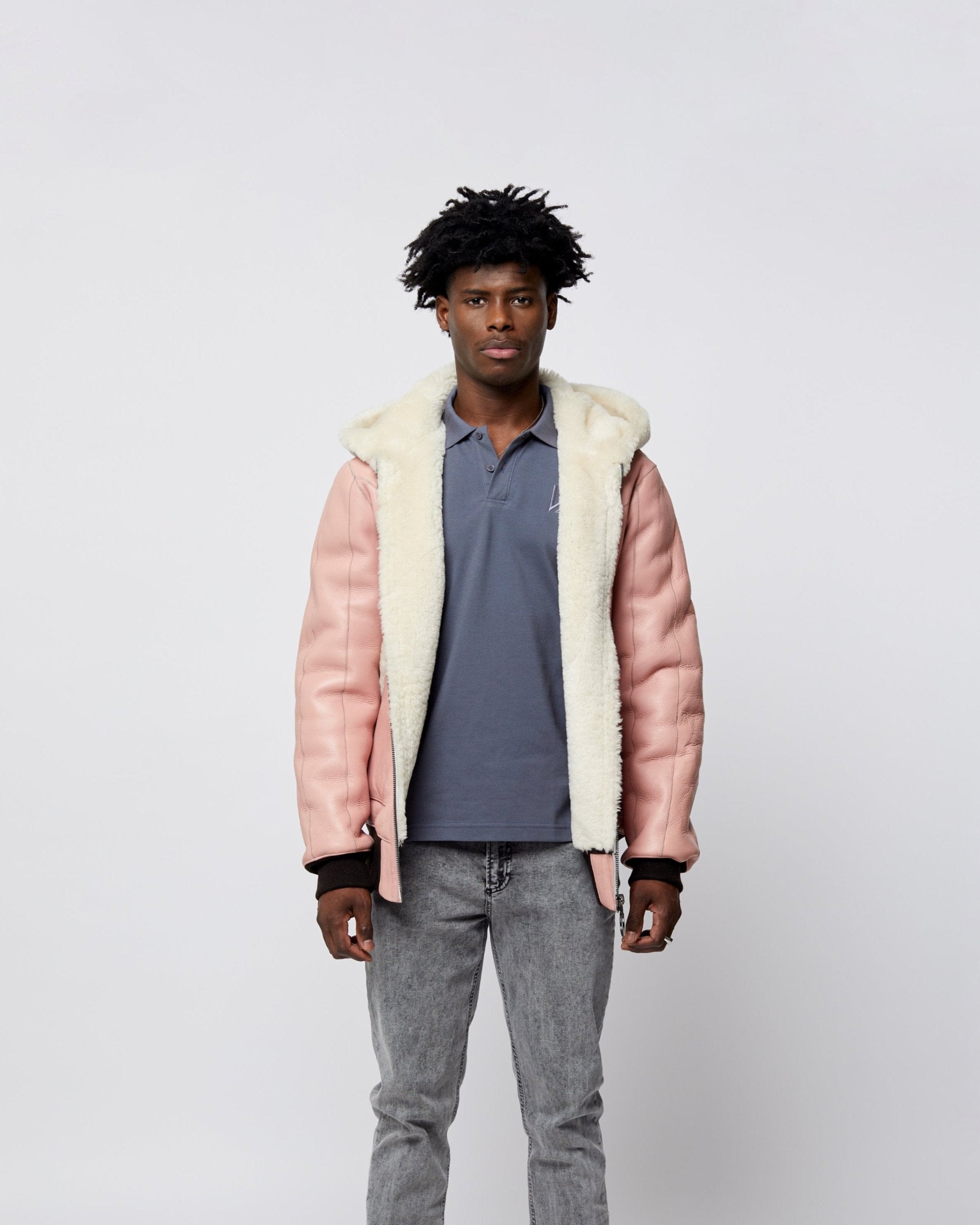 Sheepskin Men’s Reversible Jacket Pink