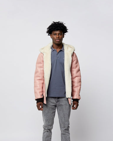 Load image into Gallery viewer, Sheepskin Men’s Reversible Jacket Pink
