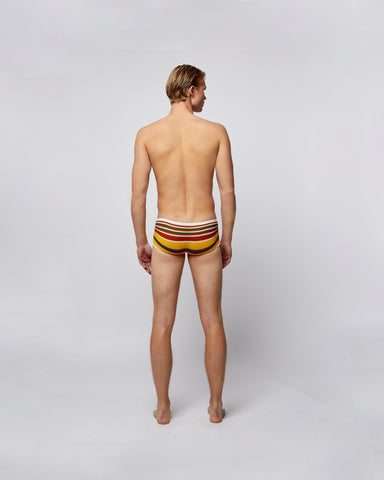 Load image into Gallery viewer, Men's Retro Underwear Mustard Rainbow
