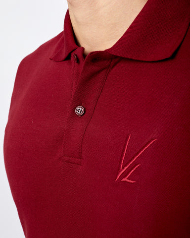 Load image into Gallery viewer, Short Sleeve Polo  T-Shirt Blood Red
